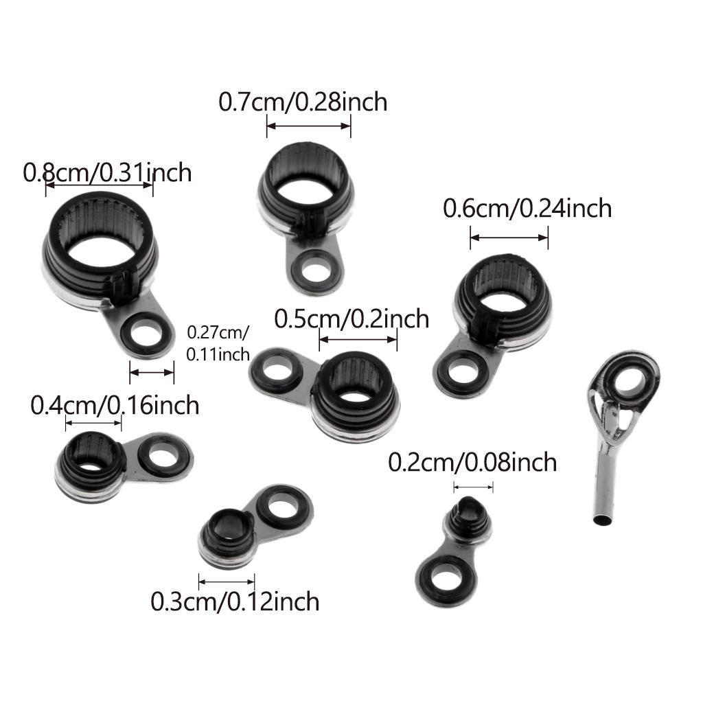 Fishing Rod Casting - Universele hengelgeleiderringen van siliconenkeramiek, topset voor