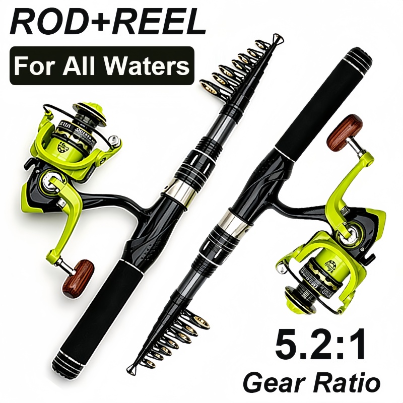 Draaiende hengel en molen set, - Fishing Rod Spinning recensie en prijs