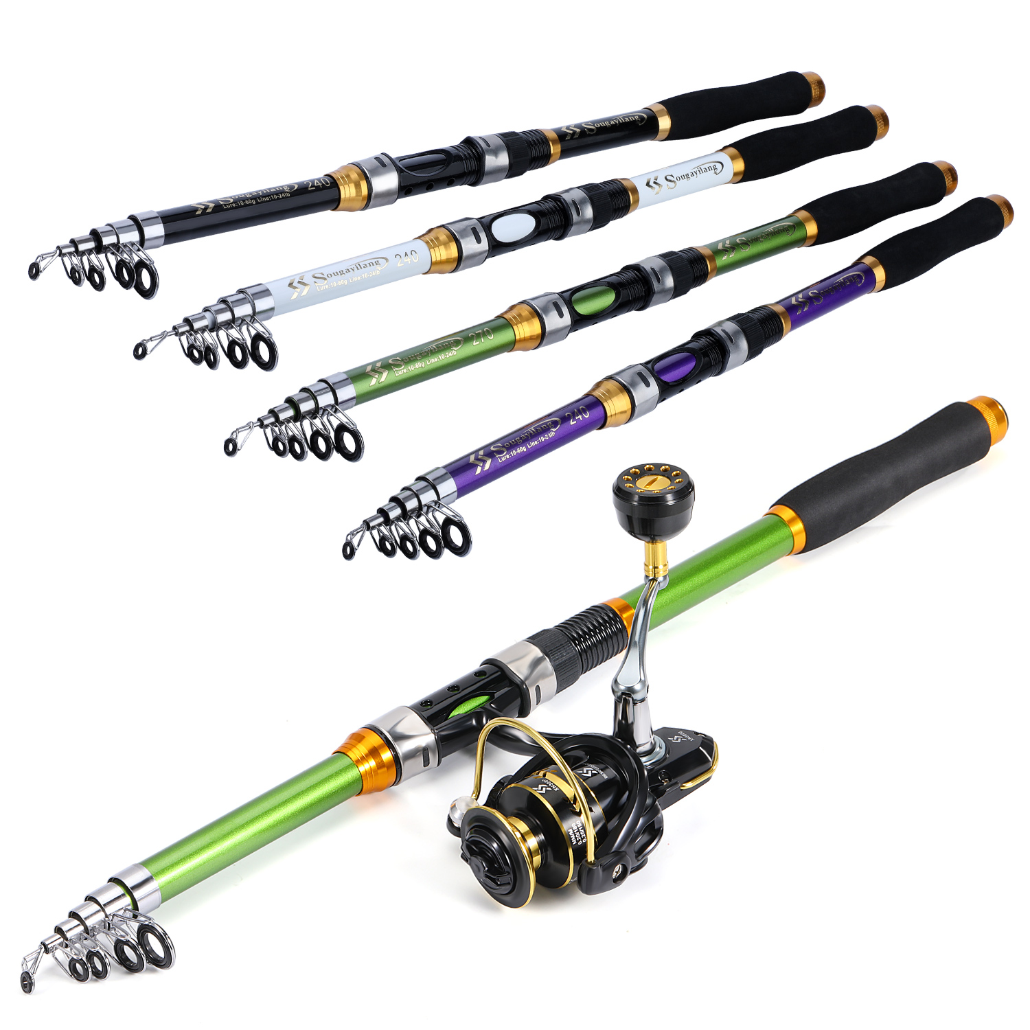 Sougayialng draaiende hengel e - Fishing Rod Combo recensie en prijs
