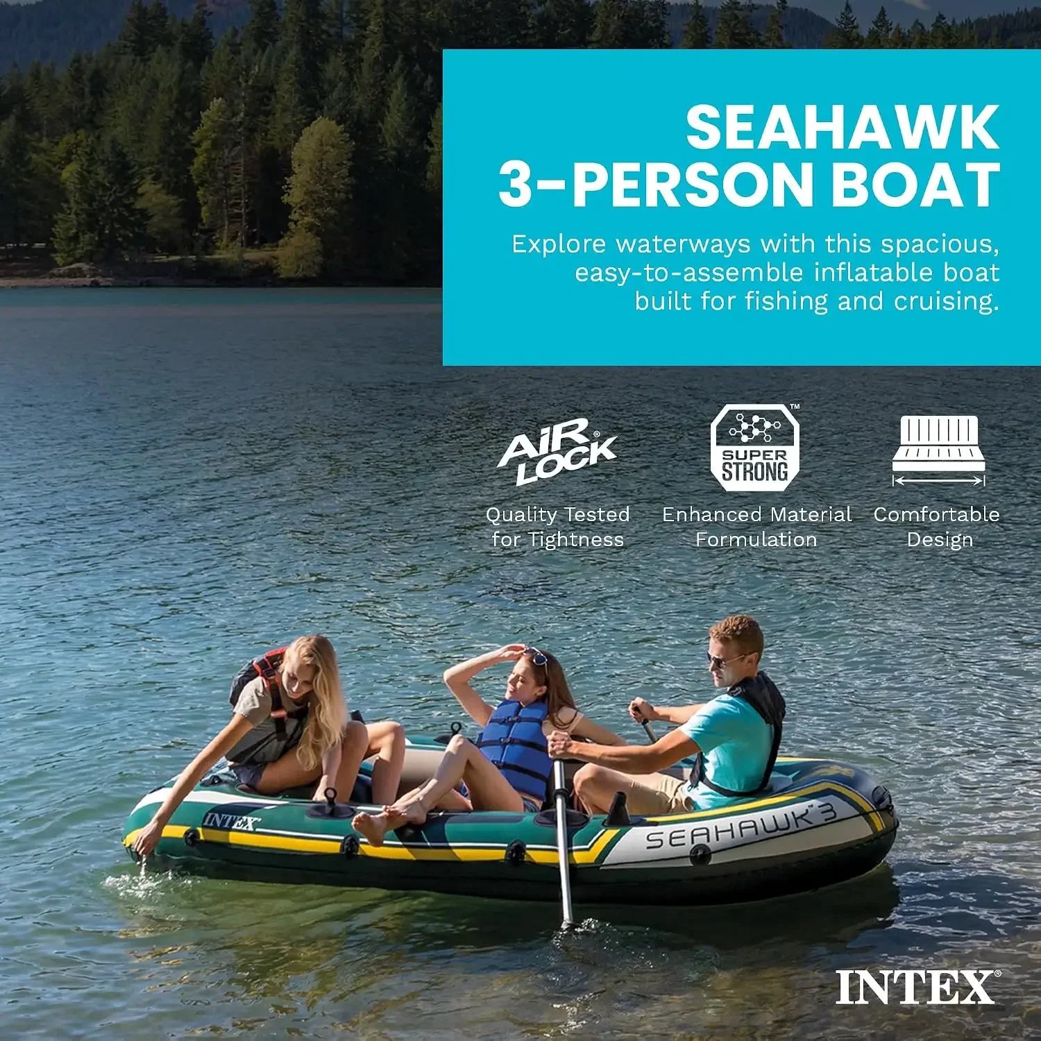INTEX 66332EP Seahawk 2 opblaa - Fishing Rod Boat recensie en prijs