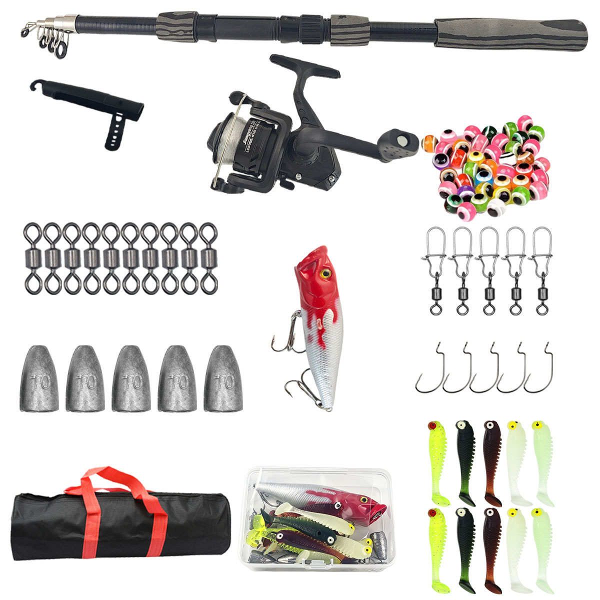 Draagbare telescopische hengel - Fishing Rod Combo recensie en prijs