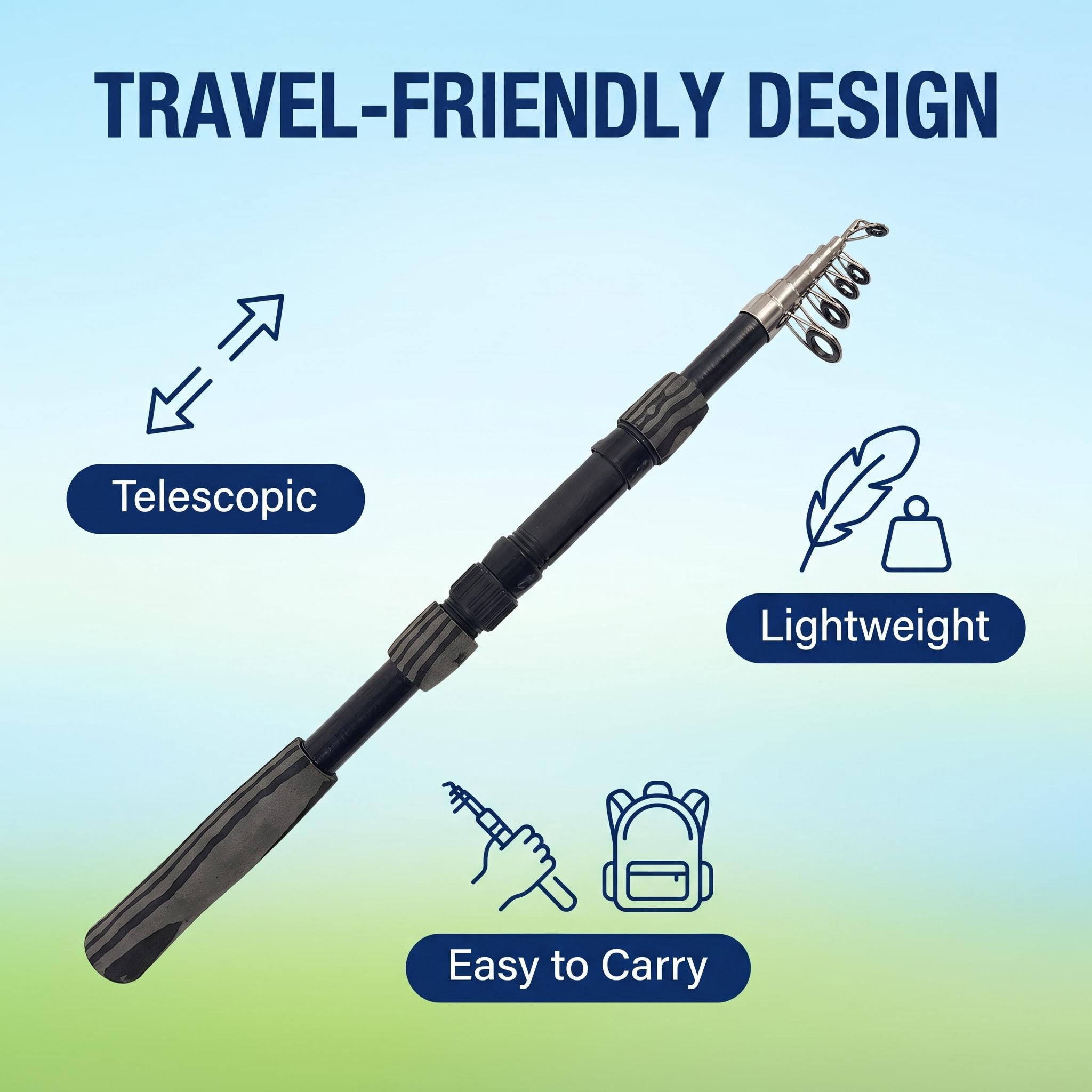 Draagbare telescopische hengel - Fishing Rod Combo recensie en prijs