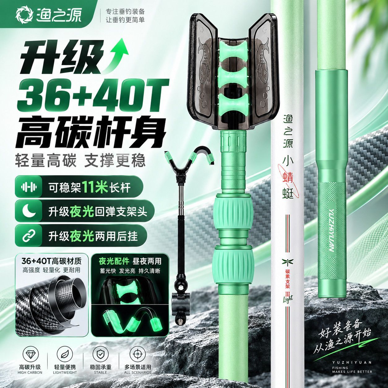 Yuzhiyuan kleine libelle-toren - Fishing Rod Carbon Fiber recensie en prijs