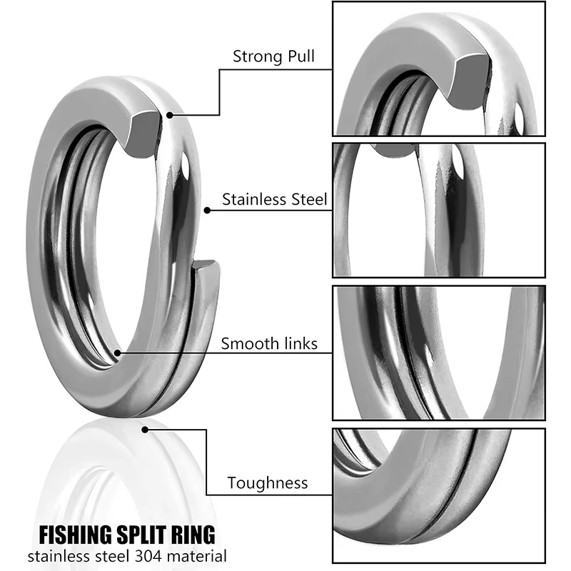 5 Size Rvs Vissen Split Ringen - Fishing Rod Case recensie en prijs